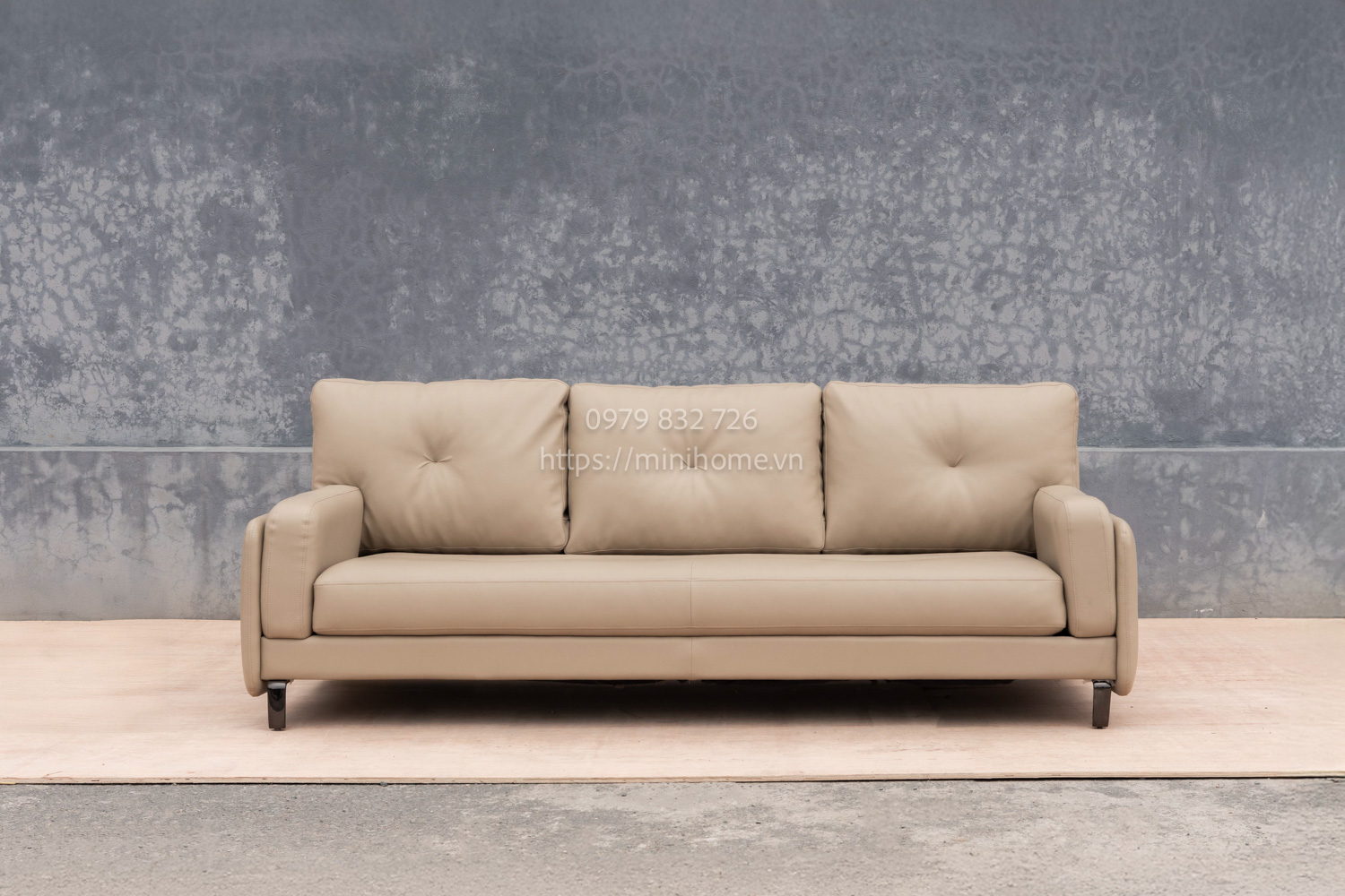 SOFA SFSL04 Da công nghiệp Màu kem dài 218cm - Hình ảnh 7