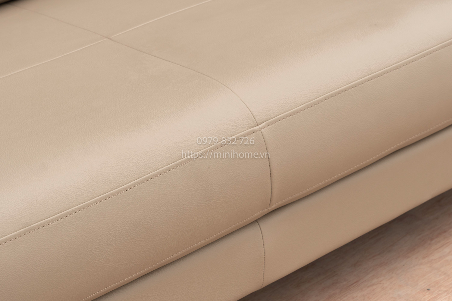SOFA SFSL04 Da công nghiệp Màu kem dài 218cm - Hình ảnh 6