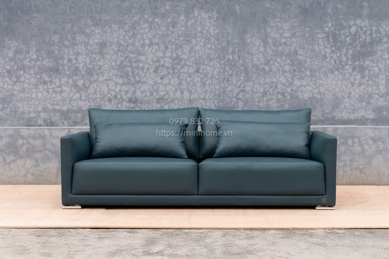 SOFA SFSL10 Da công nghiệp Màu xanh dài 216cm - Hình ảnh 4