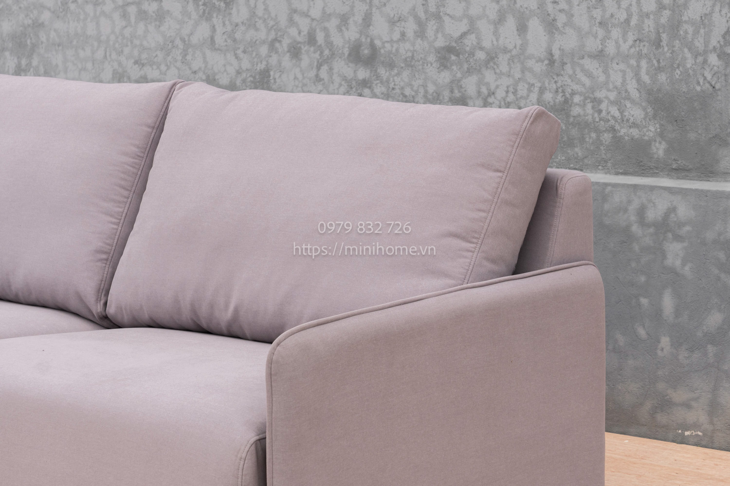 SOFA SFSL12 Vải Màu ghi dài 190cm - Hình ảnh 6