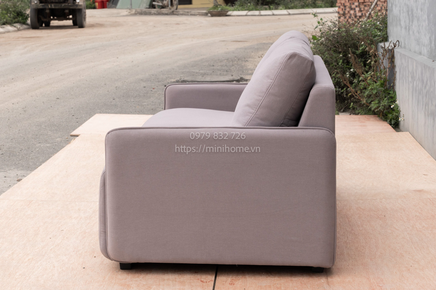 SOFA SFSL12 Vải Màu ghi dài 190cm - Hình ảnh 7