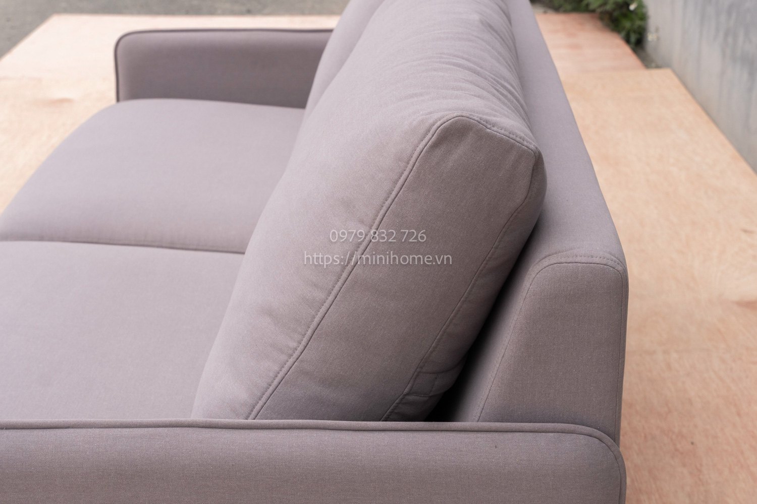 SOFA SFSL12 Vải Màu ghi dài 190cm - Hình ảnh 5