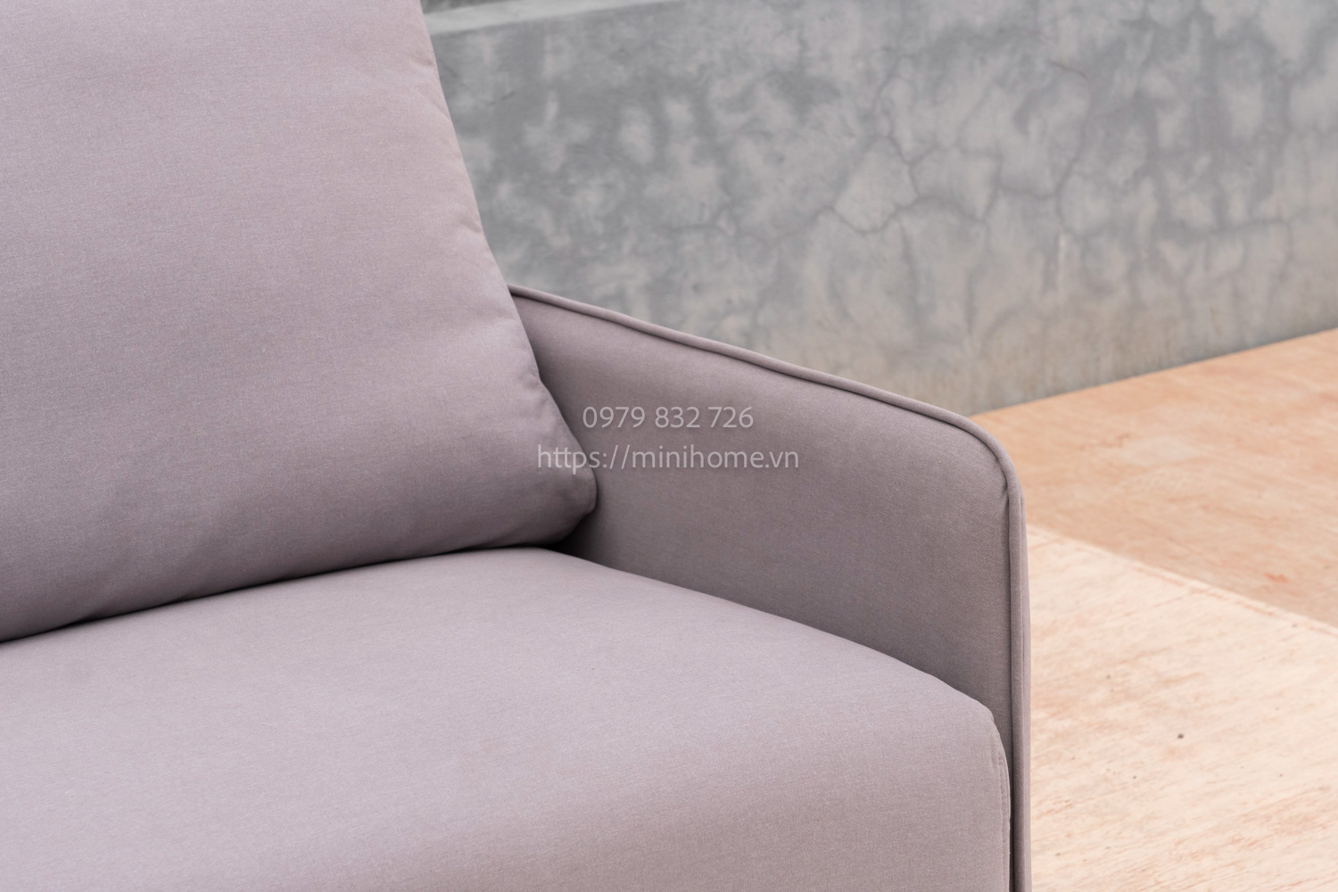 SOFA SFSL12 Vải Màu ghi dài 190cm - Hình ảnh 4