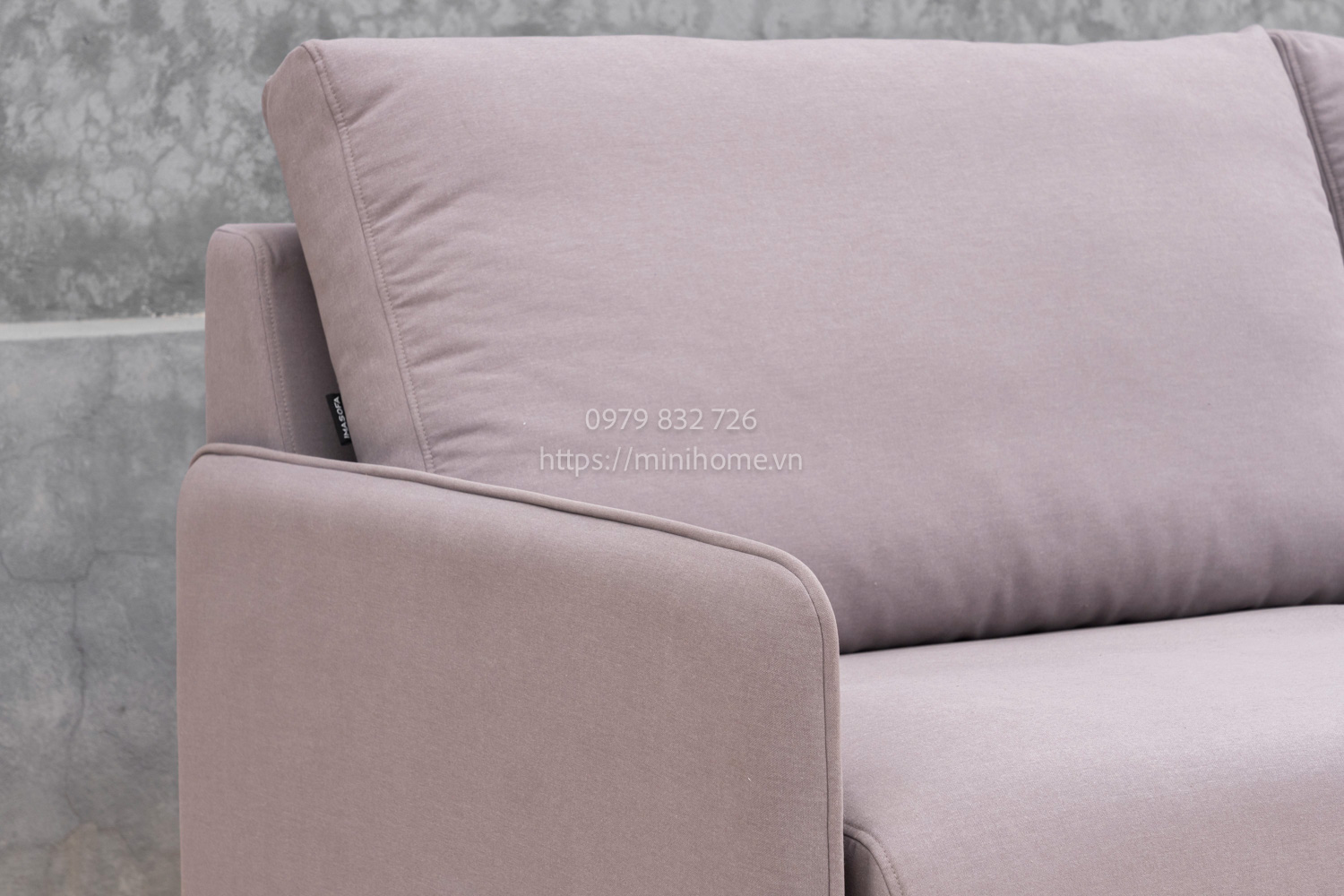 SOFA SFSL12 Vải Màu ghi dài 190cm - Hình ảnh 3