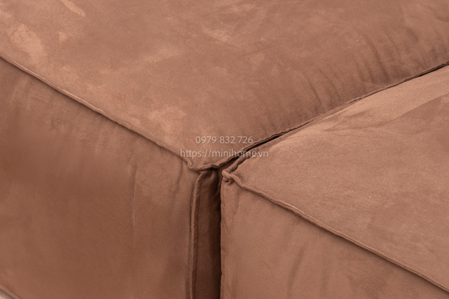 SOFA SFSL15 Da lộn Màu nâu đậm dài 305cm - Hình ảnh 4